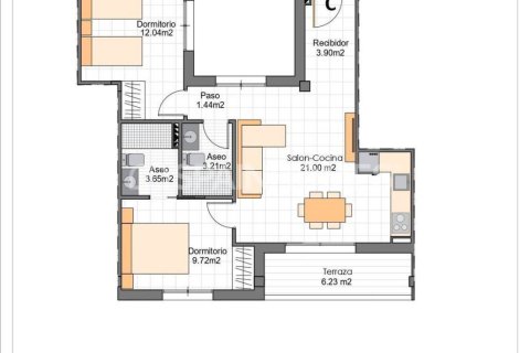 Apartamento en venta en San Pedro del Pinatar, Murcia, España 2 dormitorios, 71 m2 No. 168152 - foto 12
