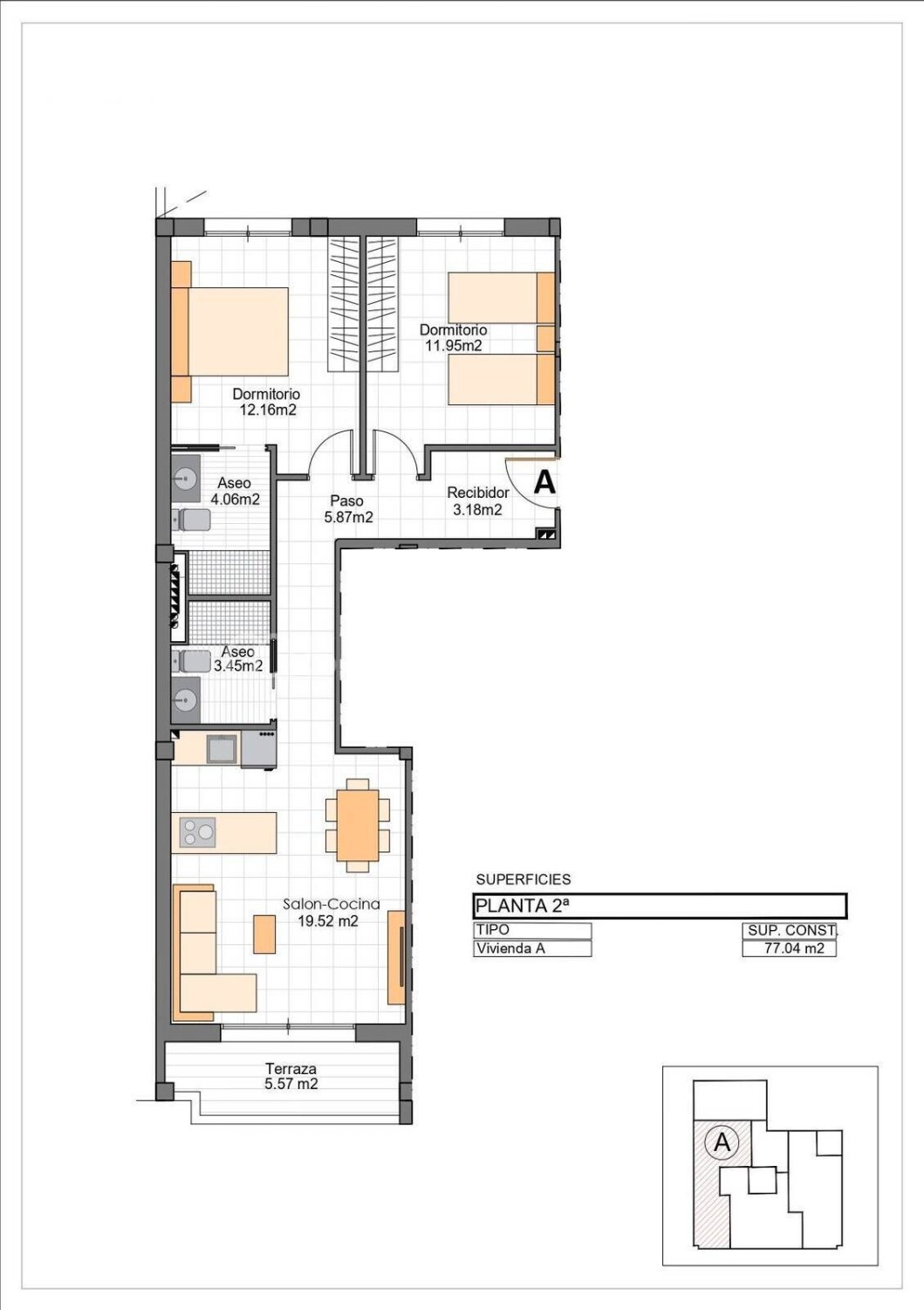 Apartament w San Pedro del Pinatar, Murcia, Hiszpania 2 sypialnie, 83 mkw. nr 168153