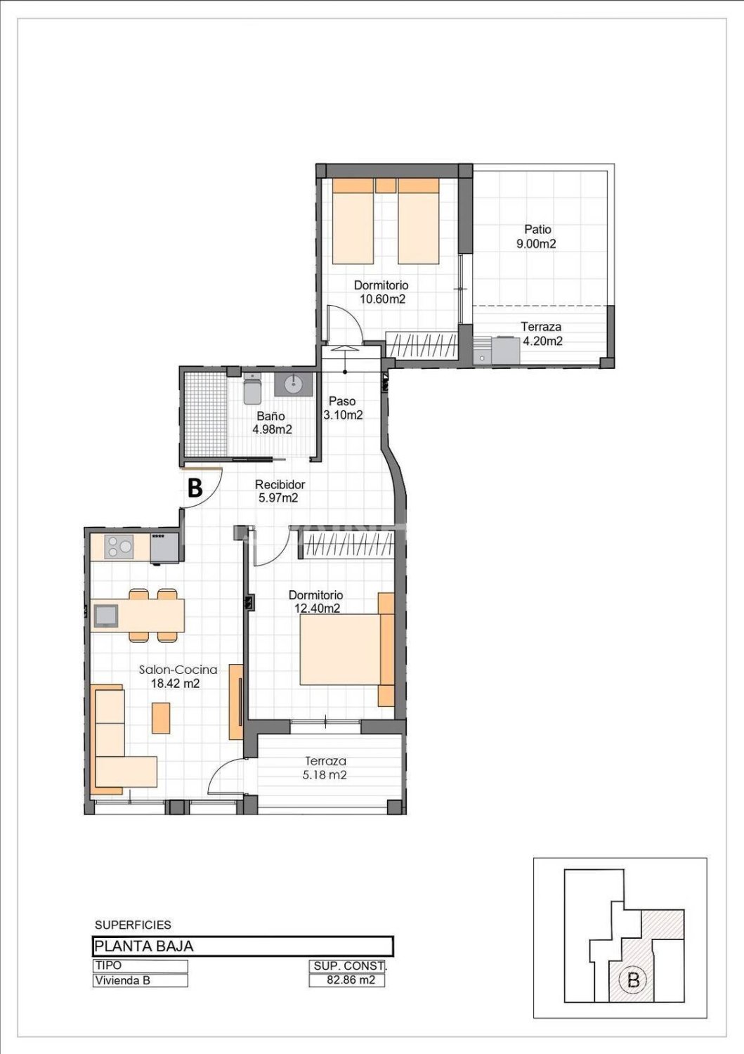 Apartament w San Pedro del Pinatar, Murcia, Hiszpania 2 sypialnie, 83 mkw. nr 168153