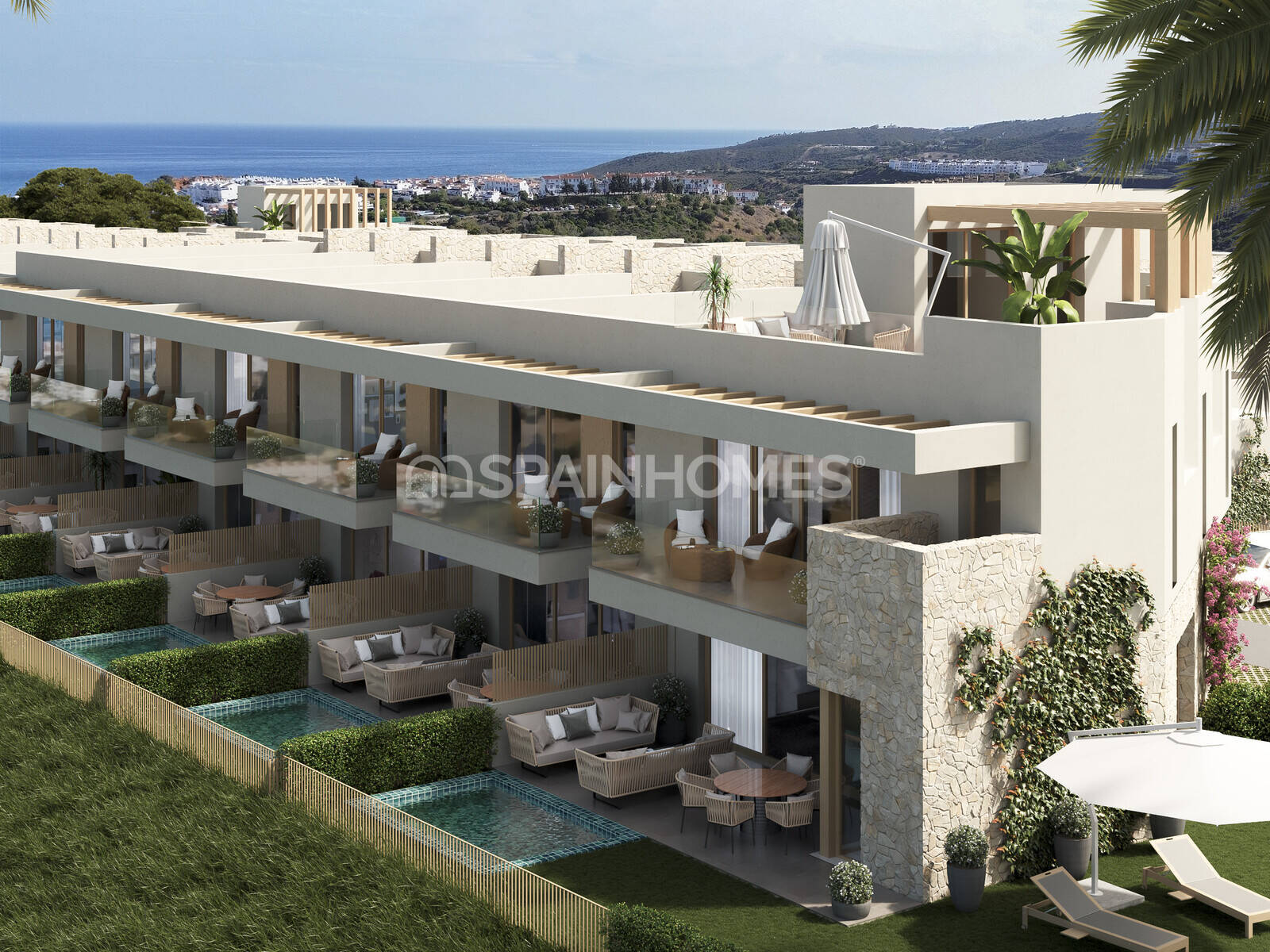 Villa i Manilva, Malaga, Spanien 3 sovrum, 100 kvm. Nr. 168036