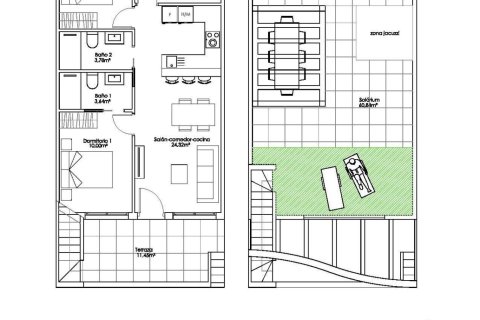 Bungalowi myytävänä Pilar de la Horadada, Alicante, Espanja, 3 makuuhuonetta, 67 m2 No. 141922 - kuva 7