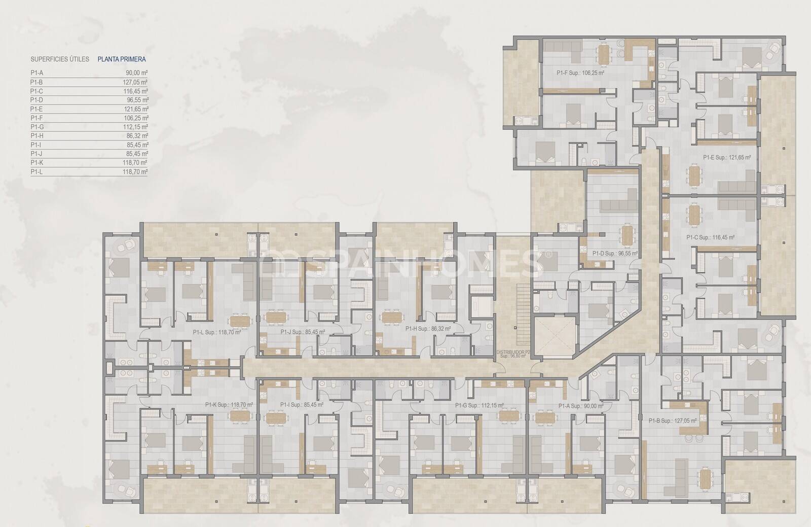 Kattohuoneisto Torre-Pacheco, Murcia, Espanja 2 makuuhuonetta, 80 m2 No. 70693