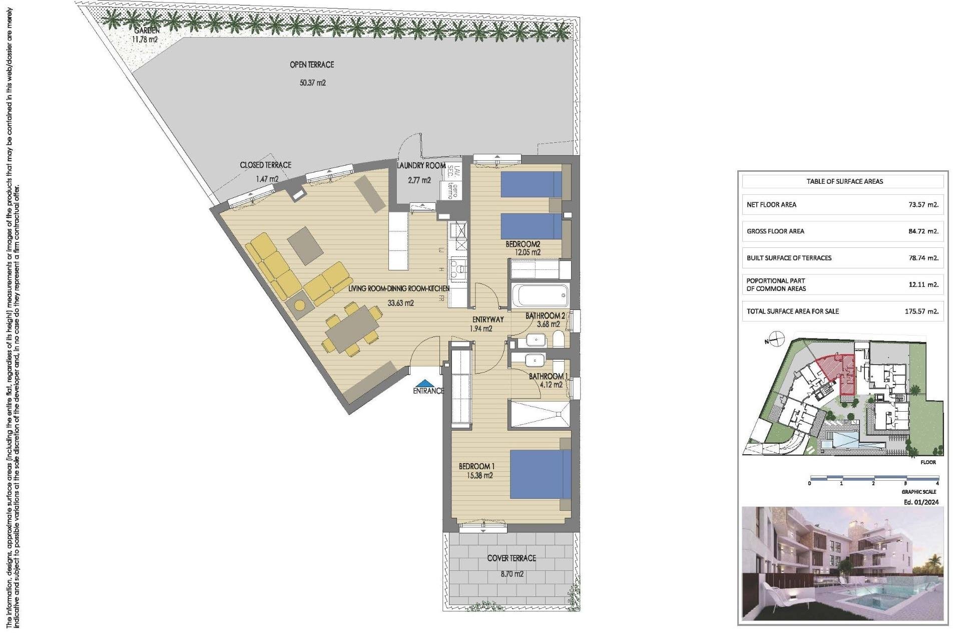 Apartment à Javea, Alicante, Espagne 2 chambres, 84 m2 No. 182650