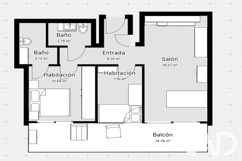 Продажа квартиры в Барселона, Испания 2 спальни, 61м2 №195100 - фото 26