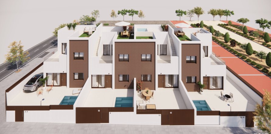 Kaupunkipientalo Pilar de la Horadada, Alicante, Espanja 3 makuuhuonetta, 92 m2 No. 166225