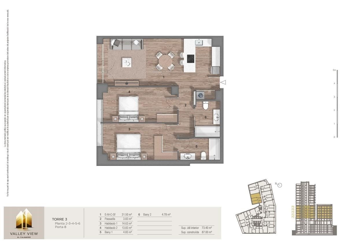 Apartament w Principado De Andorra (Ninguna Poblacion Tiene C.P.), Lleida, Hiszpania 2 sypialnie, 87 mkw. nr 178952