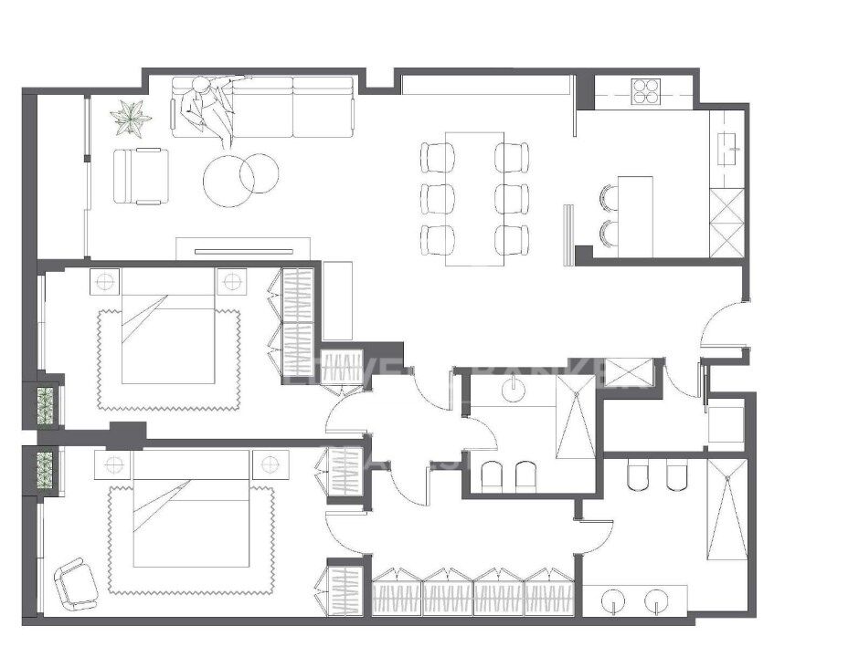 Appartamento a Madrid, Spagna 2 camere da letto, 136 mq. N° 178699