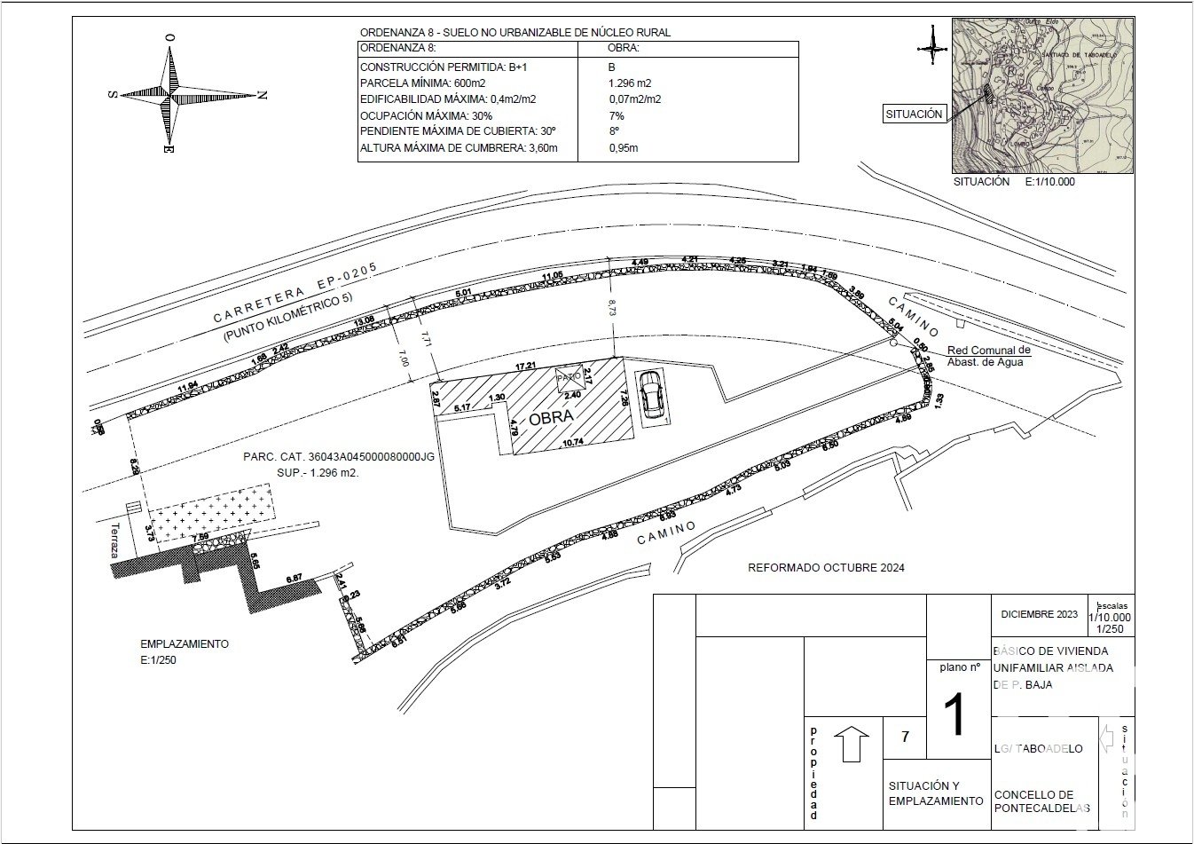 Land plot à Ponte Caldelas, Pontevedra, Espagne 1296 m2 No. 185940