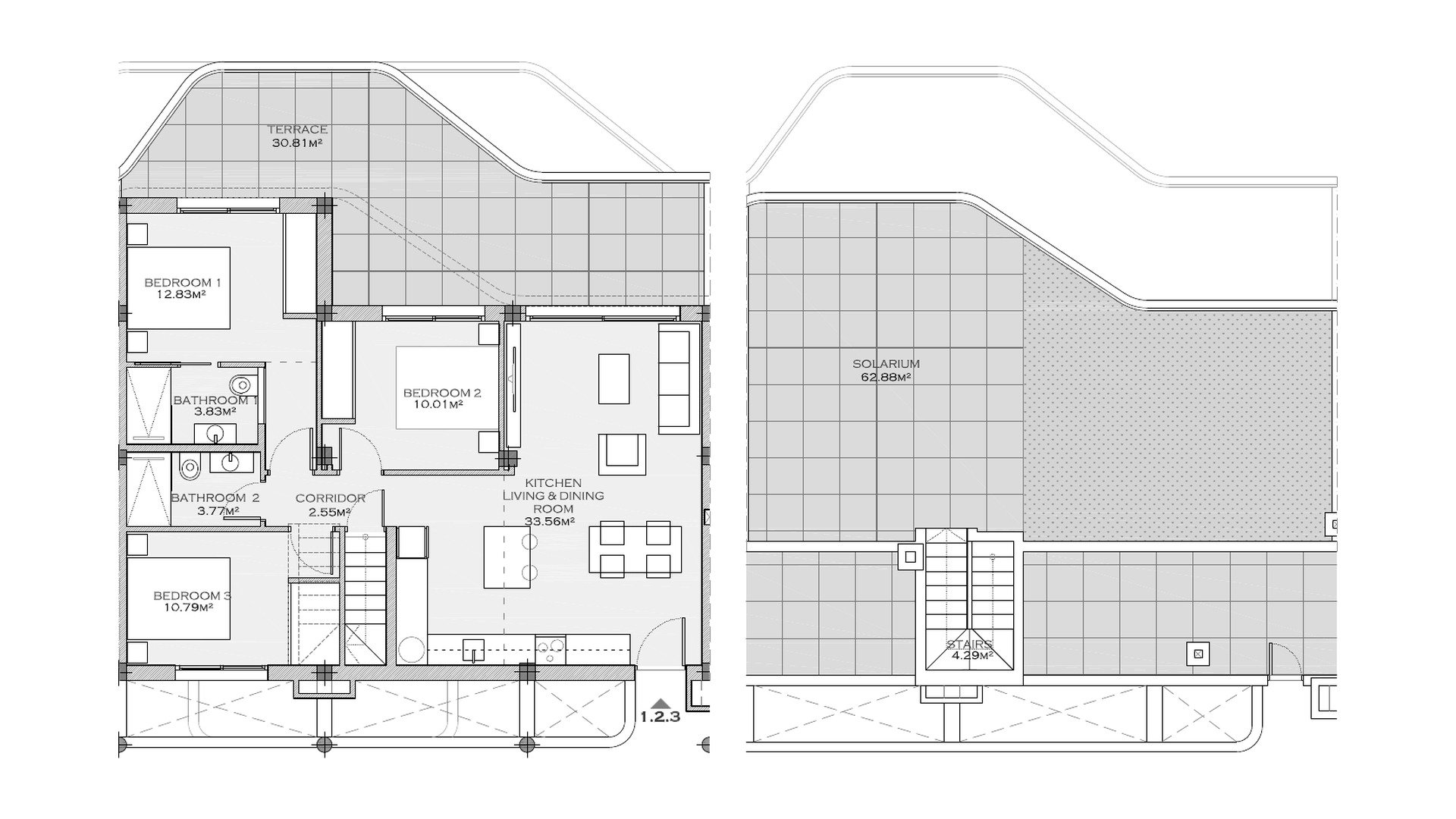 Квартира в SERENA BREEZE 3, Лос-Алькасарес, Мурсия, Испания 3 спальни, 188.25м2 №178369