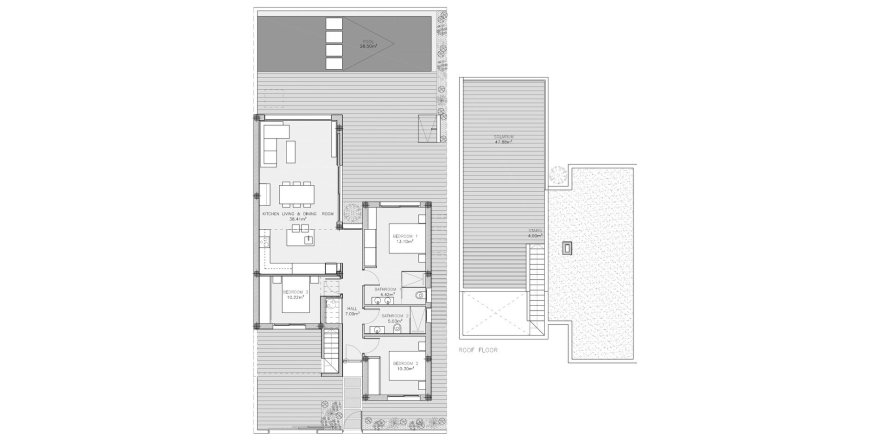 Villa floor plan «3BR-3», 3 bedrooms in SERENA BREEZE 3