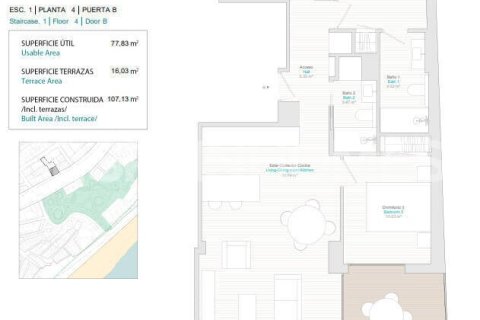 Penthouse w Villajoyosa, Alicante, Hiszpania 3 sypialnie, 126 mkw. nr 178236 – zdjęcie 13