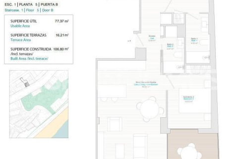 Penthouse w Villajoyosa, Alicante, Hiszpania 3 sypialnie, 126 mkw. nr 178236 – zdjęcie 14