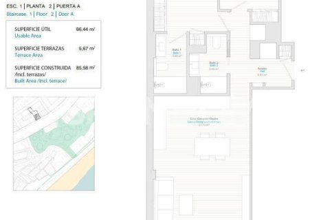 Penthouse w Villajoyosa, Alicante, Hiszpania 3 sypialnie, 126 mkw. nr 178236 – zdjęcie 8
