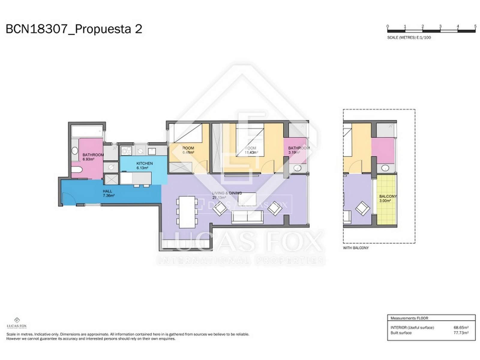 Huoneisto Barcelona, Espanja 2 makuuhuonetta, 78 m2 No. 192753