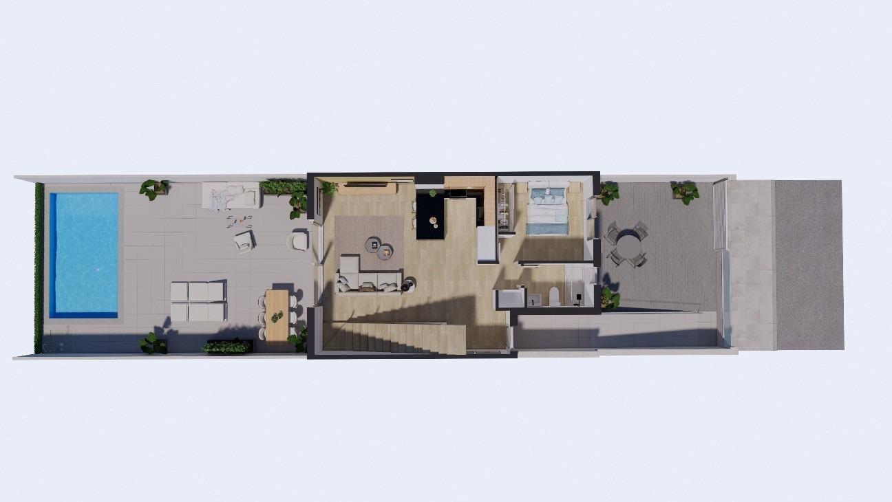 Bliźniak w Los Alcazares, Murcia, Hiszpania 3 sypialnie, 135 mkw. nr 143255