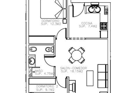 Huoneisto myytävänä Aguilas, Murcia, Espanja, 2 makuuhuonetta, 60 m2 No. 183428 - kuva 21