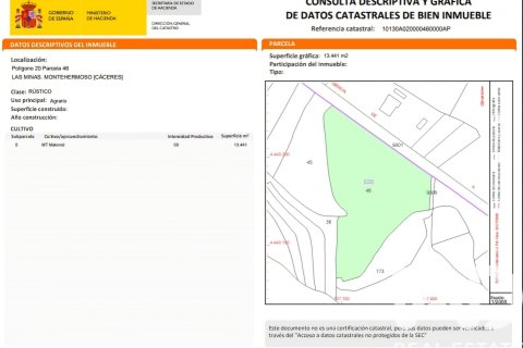 Land plot for sale in Montehermoso, Caceres, Spain 13441 sq.m. No. 184854 - photo 7