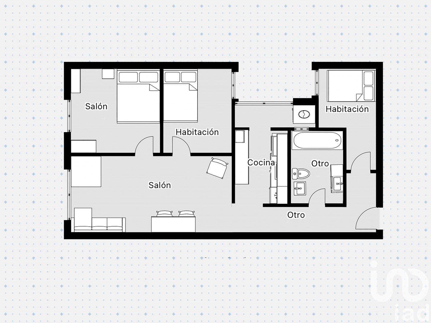 Apartamento en Vilanova i la Geltrú, Barcelona, España 3 dormitorios, 69 m2 No. 186061