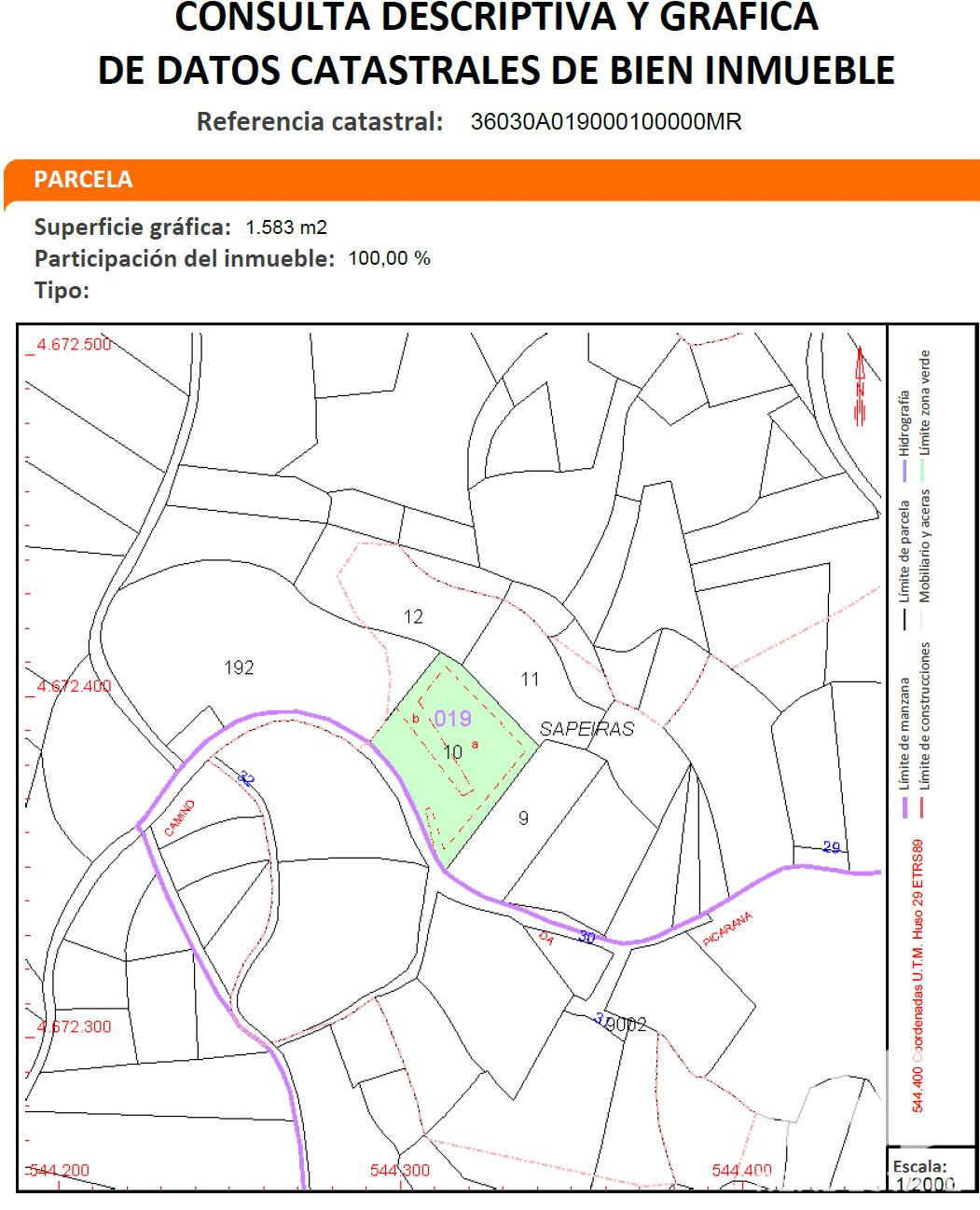 Terreno a Mondariz, Pontevedra, Spagna 1583 mq. N° 195091
