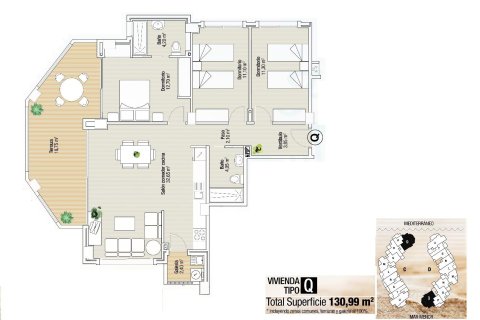 Apartment for sale La Manga del Mar Menor, Murcia, Spain 3 bedrooms, 130 sq.m. No. 134375 - photo 16