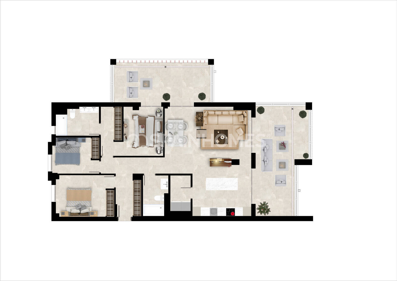 Penthauss Benahavis, Malaga, Spānijā 3 istabas, 119 m2 Nr. 155720