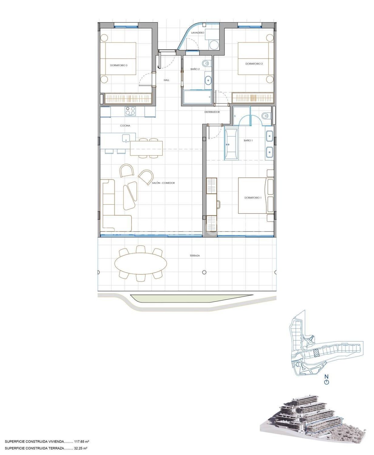 Attico a Fuengirola, Malaga, Spagna 2 camere da letto, 89 mq. N° 155721