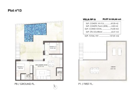 Kaupunkipientalo myytävänä Pilar de la Horadada, Alicante, Espanja, 2 makuuhuonetta, 69 m2 No. 171752 - kuva 7