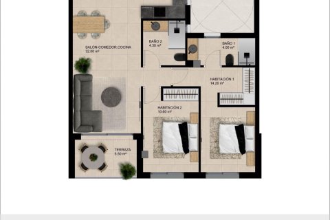 Penthäuser zum Verkauf in Catral, Alicante, Spanien 2 Schlafzimmer, 84 m2 Nr. 187399 - Foto 7