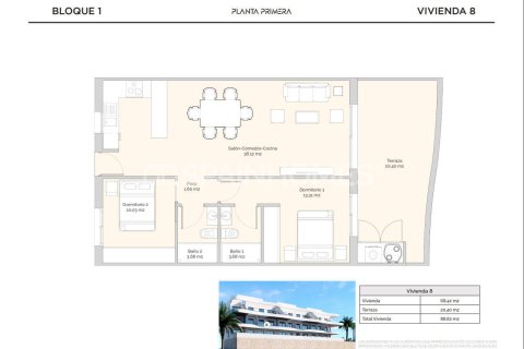 Dzīvoklis pārdošanā Finestrat, Alicante, Spānijā 2 istabas, 100 m2 Nr. 164276 - attēls 17
