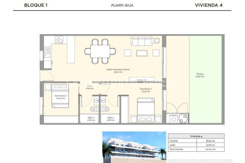 Dzīvoklis pārdošanā Finestrat, Alicante, Spānijā 2 istabas, 100 m2 Nr. 164276 - attēls 13