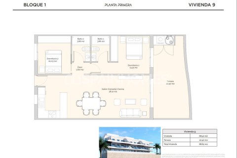 Dzīvoklis pārdošanā Finestrat, Alicante, Spānijā 2 istabas, 100 m2 Nr. 164276 - attēls 18