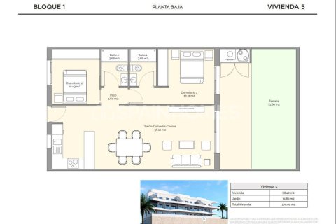 Dzīvoklis pārdošanā Finestrat, Alicante, Spānijā 2 istabas, 100 m2 Nr. 164276 - attēls 14
