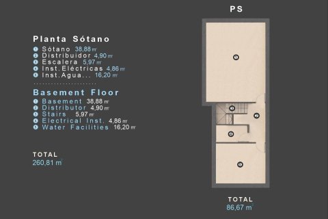 Huvila myytävänä Urbanizacion Las Filipinas, Alicante, Espanja, 3 makuuhuonetta, 260 m2 No. 149261 - kuva 14