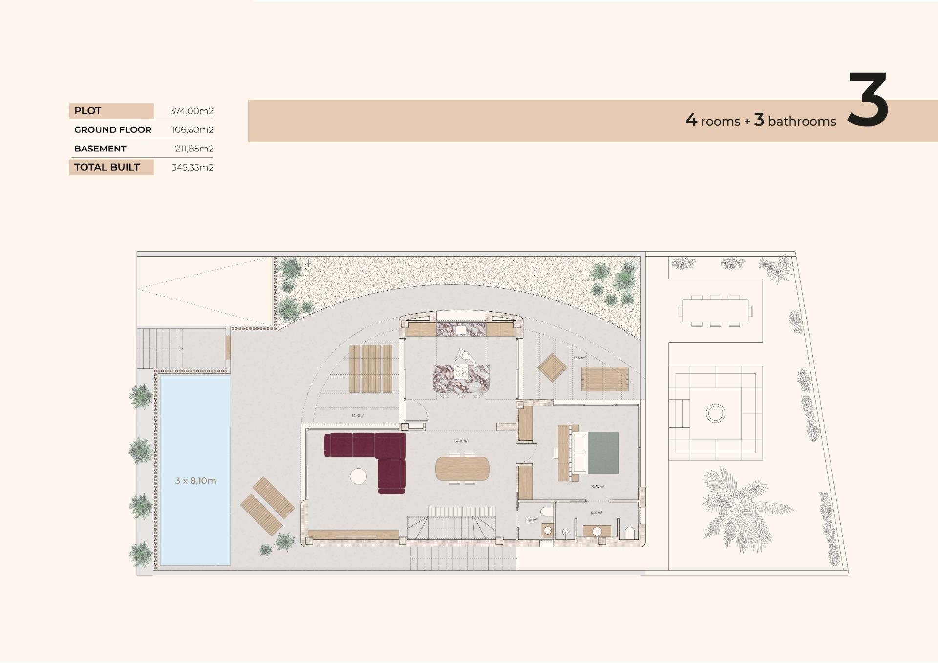 Villa in Algorfa, Alicante, Spanien 4 Schlafzimmer, 317 m2 Nr. 143124