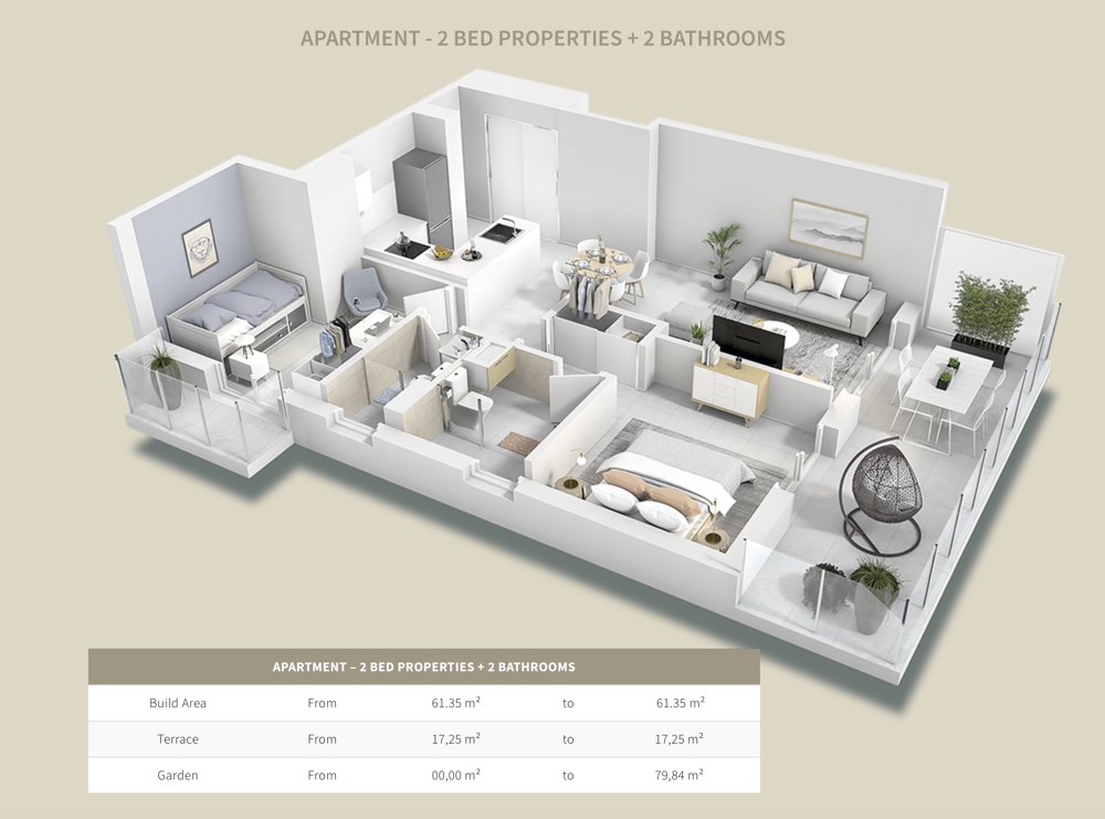 Dzīvoklis Cala D'or, Mallorca, Spānijā 2 istabas, 45 m2 Nr. 103847