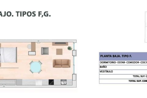 Apartamento en venta en Guardamar del Segura, Alicante, España 1 dormitorio, 52 m2 No. 183460 - foto 18