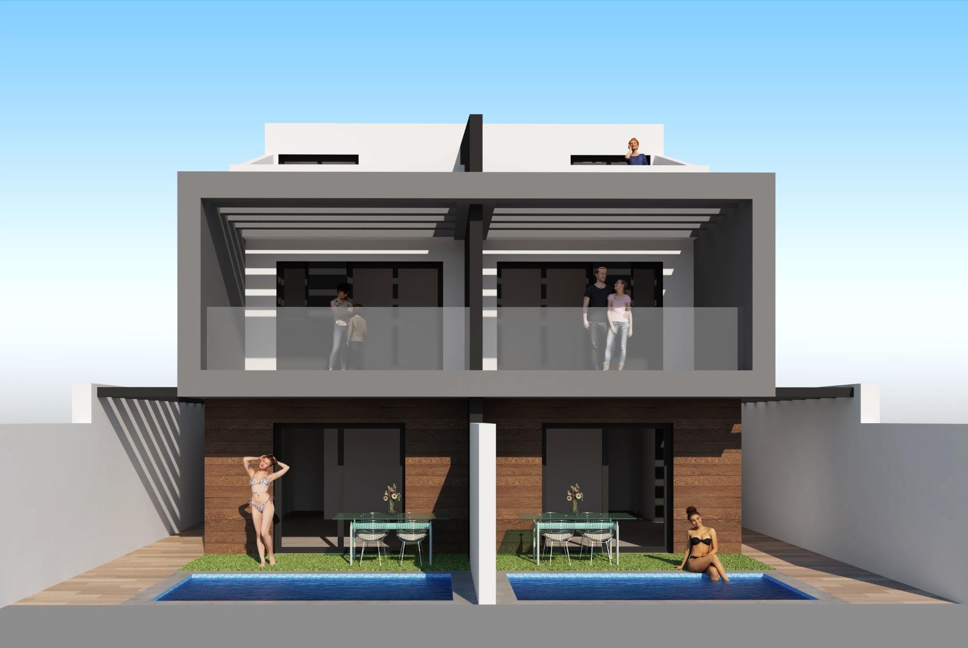 Villa en Santiago de la Ribera, Murcia, España 3 dormitorios, 107 m2 No. 142745