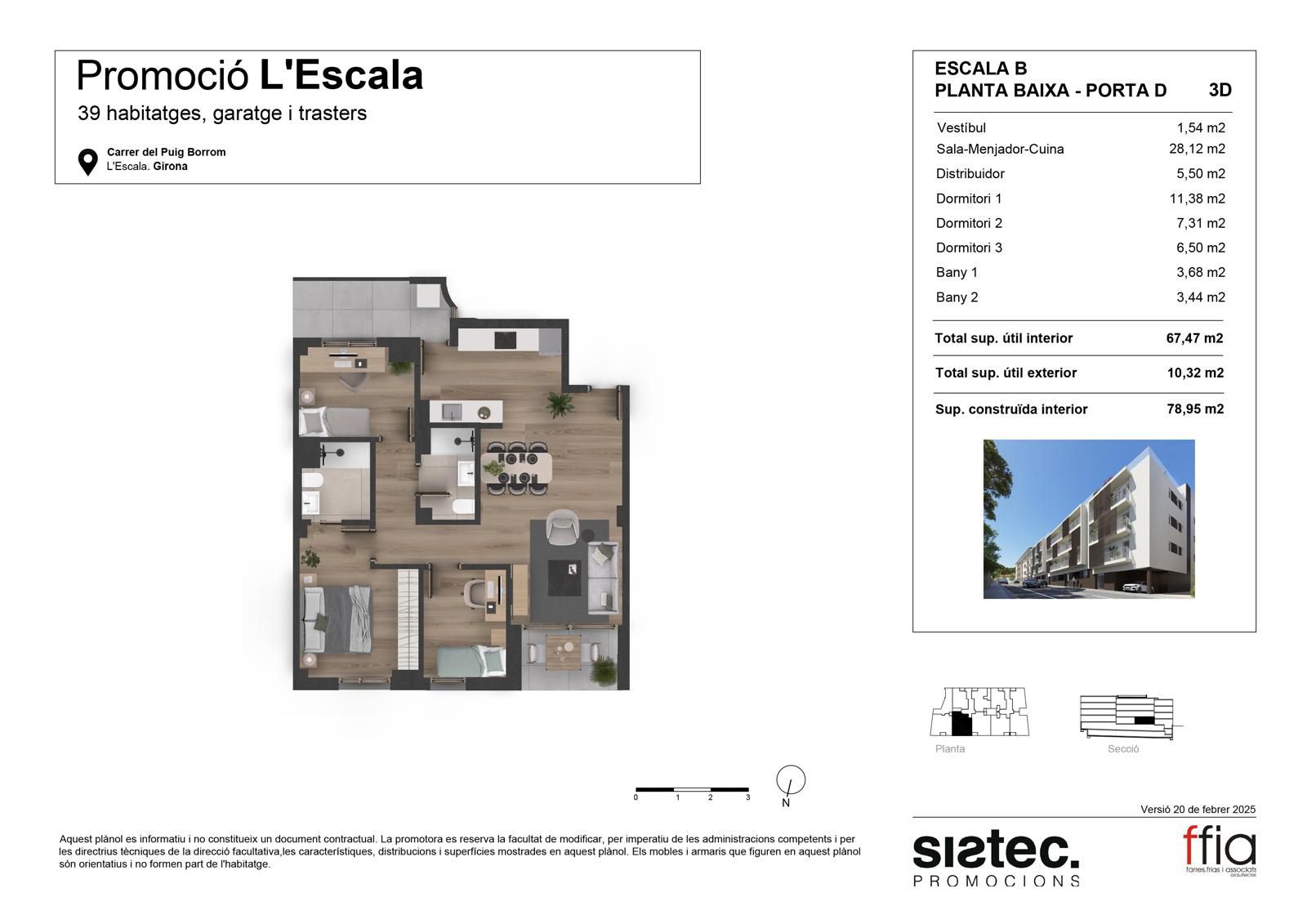 Wohnung in Spanien 3 Schlafzimmer, 78 m2 Nr. 167914