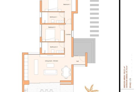 Huvila myytävänä Banos Y Mendigo, Murcia, Espanja, 2 makuuhuonetta, 118 m2 No. 133931 - kuva 13