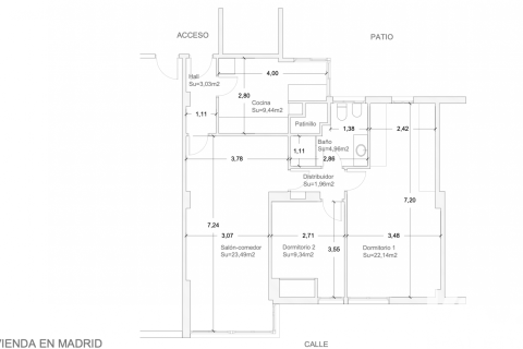 Apartament w Madrid, Hiszpania 2 sypialnie, 86 mkw. nr 172593 – zdjęcie 27