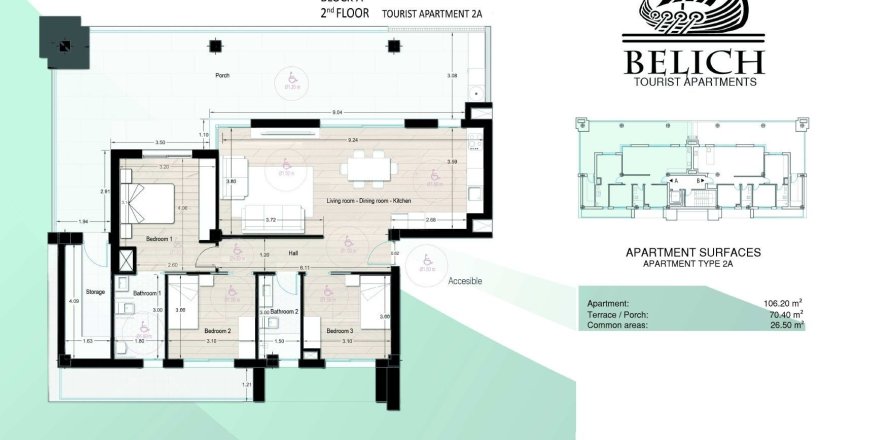 Wohnung in Los Alcazares, Murcia, Spanien 3 Schlafzimmer, 106 m2 Nr. 189286