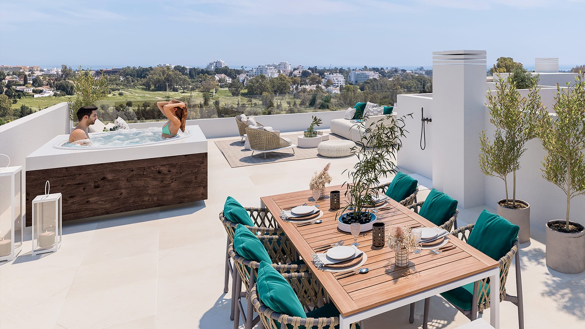 Bungalow a Estepona, Malaga, Spagna 2 camere da letto, 131 mq. N° 135429