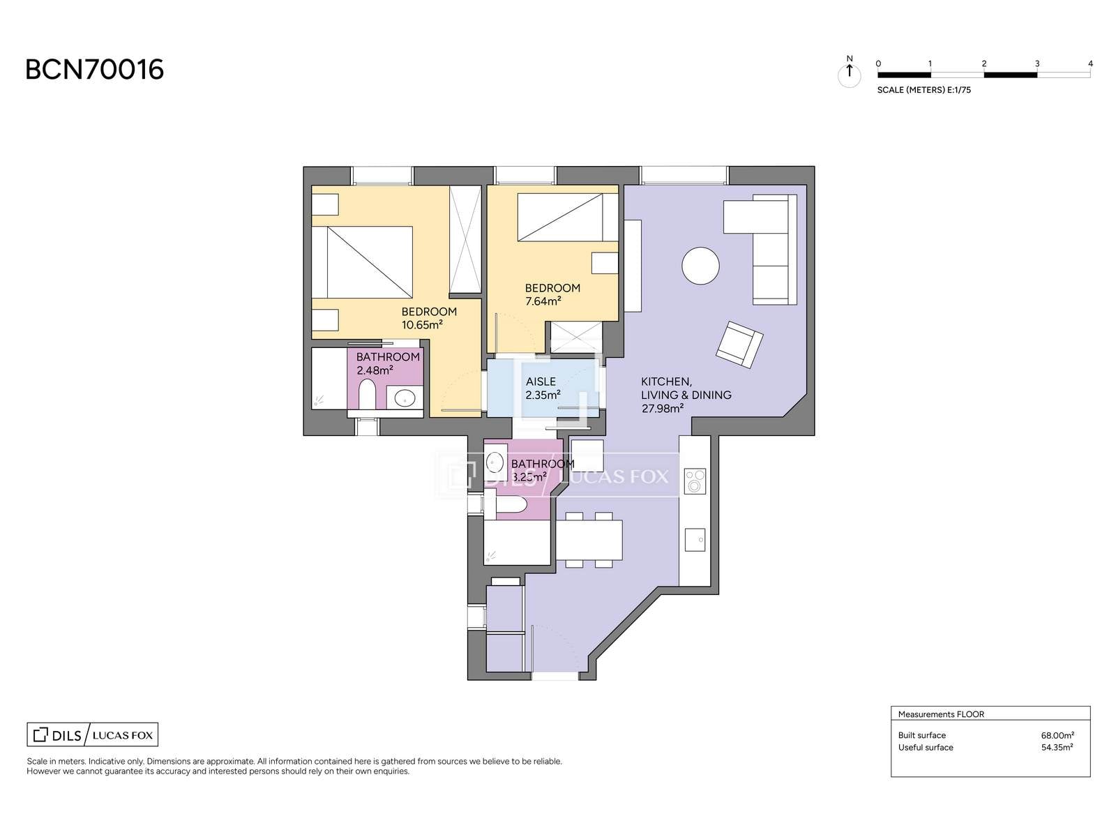 Apartament w Barcelona, Hiszpania 2 sypialnie, 68 mkw. nr 192809
