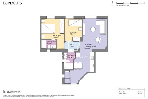 Huoneisto myytävänä Barcelona, Espanja, 2 makuuhuonetta, 68 m2 No. 192809 - kuva 30