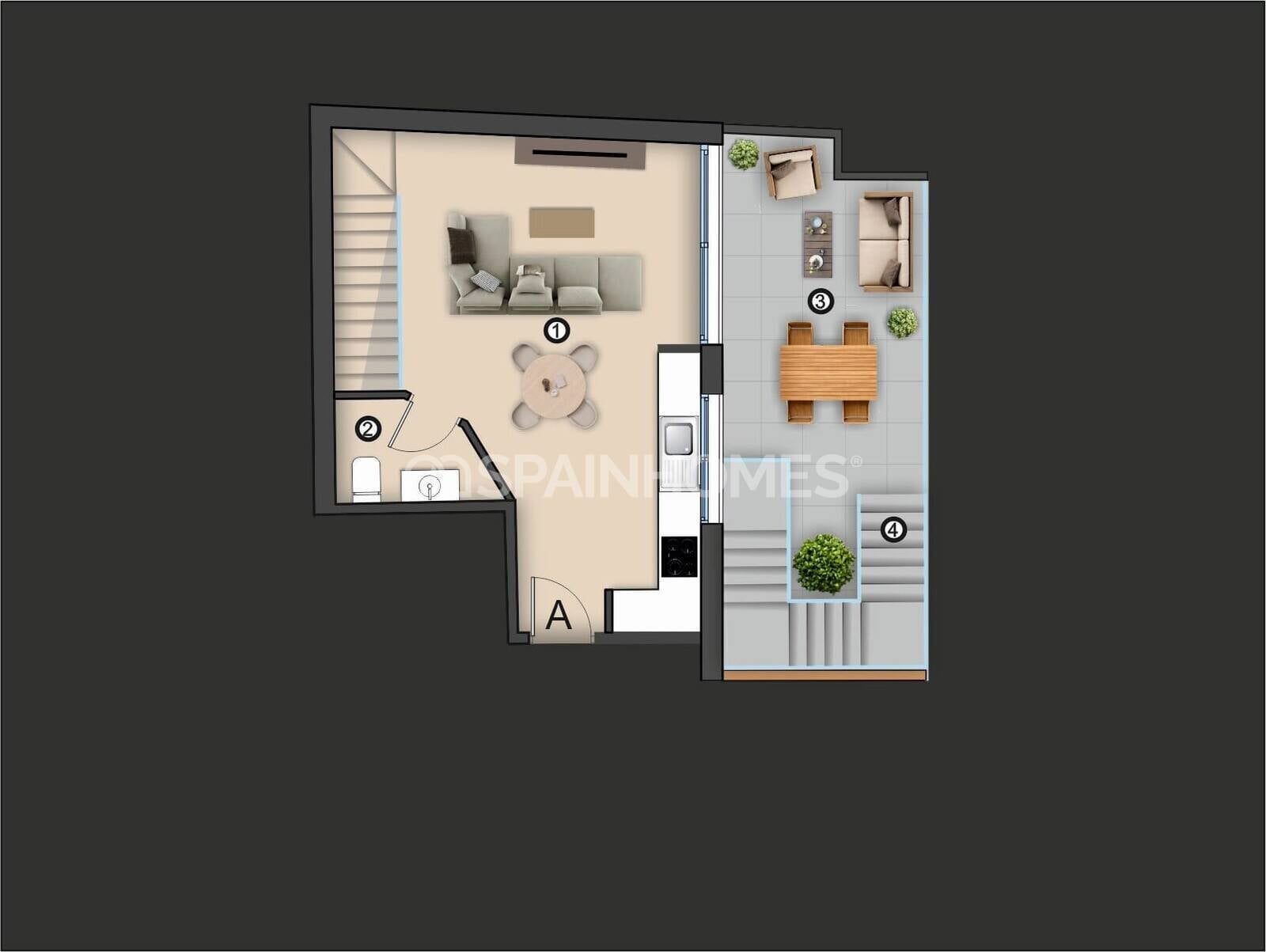 Квартира в Торревьеха, Аликанте, Испания 2 спальни, 79м2 №164508