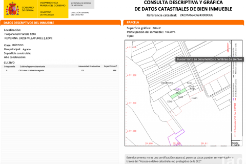 Land in Villaturiel, Leon, Spanien 648 m2 Nr. 185922