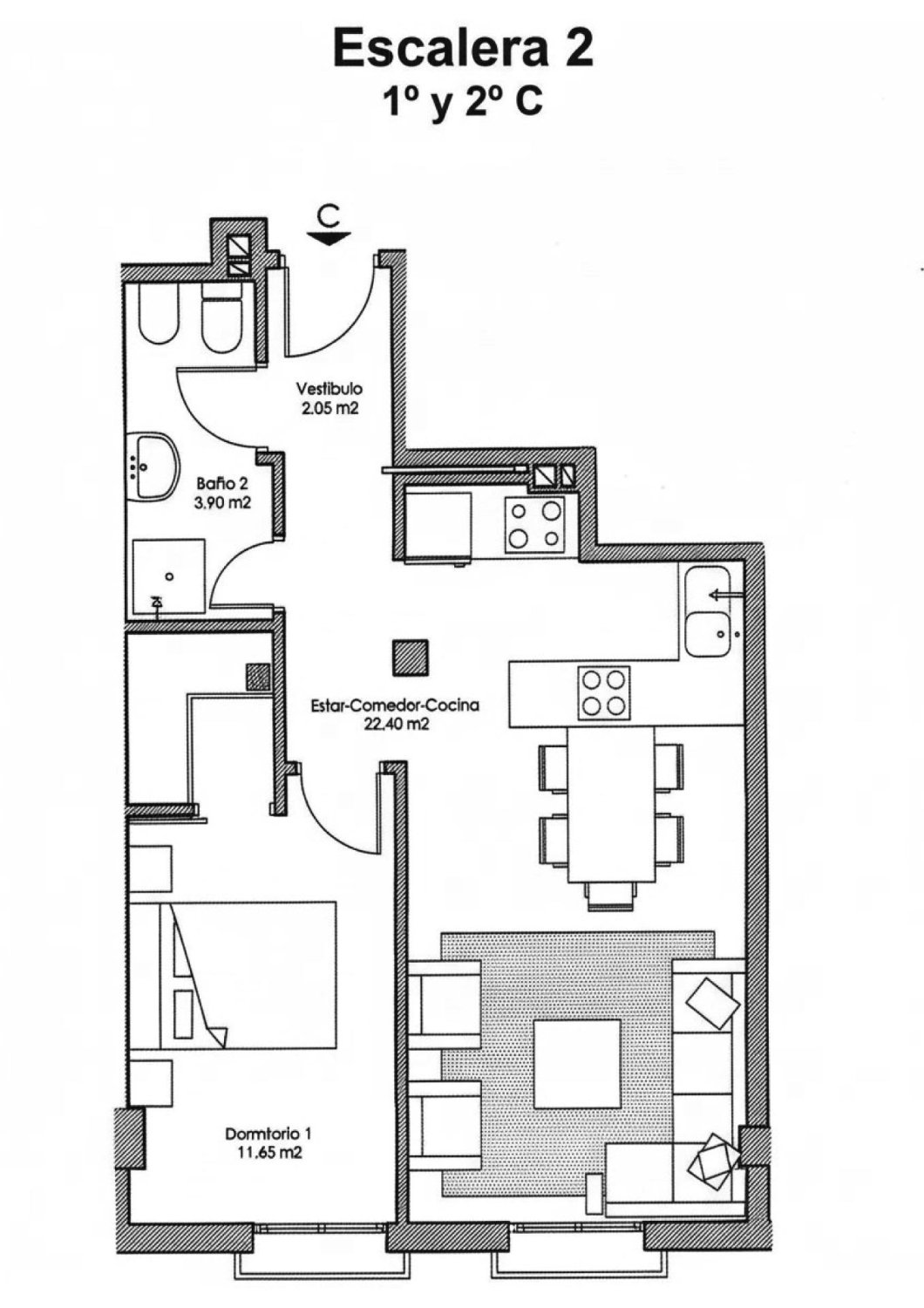 Apartment à Avileses, Murcia, Espagne 1 chambre, 44 m2 No. 183376