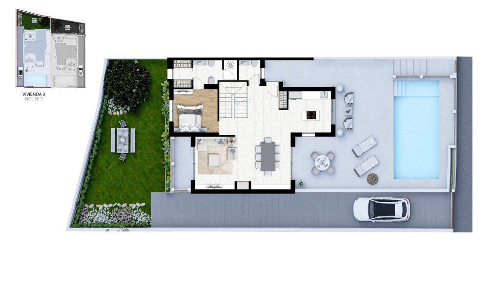 Villa i Alicante, Spanien 3 sovrum,  Nr. 145206