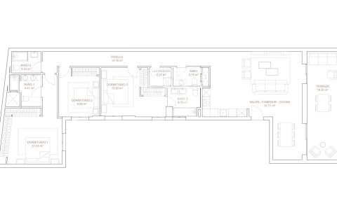 Penthouse w Madrid, Hiszpania 3 sypialnie, 194 mkw. nr 158427 – zdjęcie 9