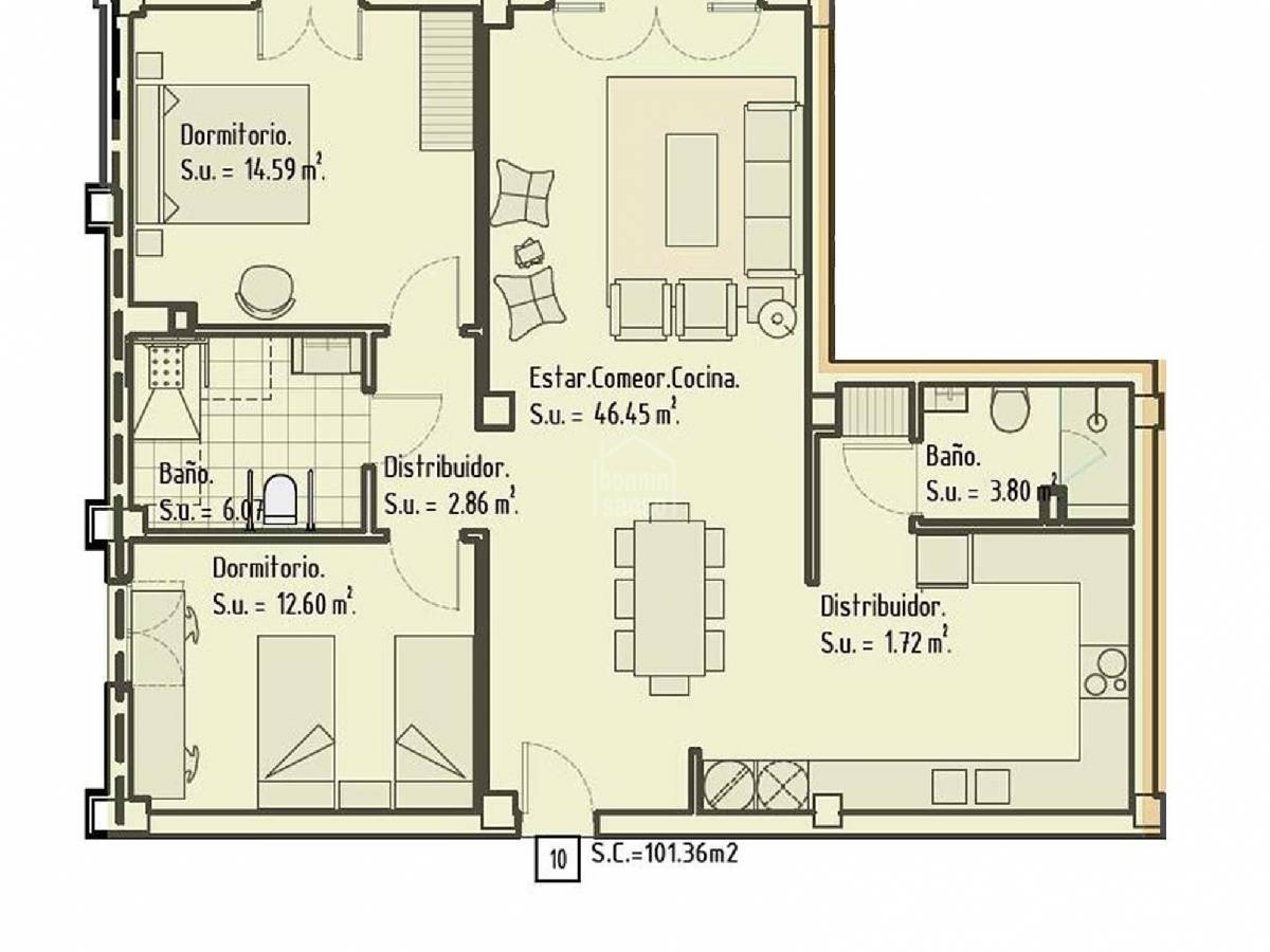 Apartment in Son Servera, Mallorca, Spain 2 bedrooms, 101 sq.m. No. 173797